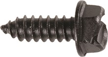 Tag Screw Slotted Hex Washer Head (Black E-Coat) #14 X 3/4" 100 Per Pack