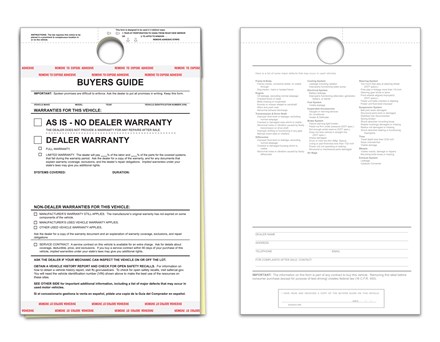 Buyers Guide - 2 Part - AS IS - HANGING