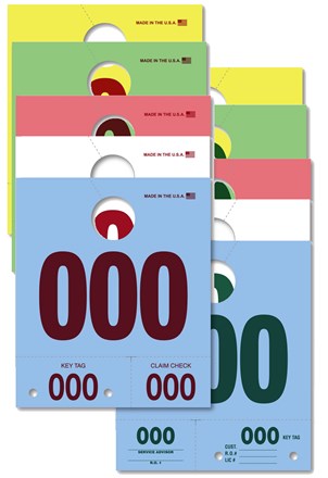 Service Dispatch Control Tags Colored DASP-3-000