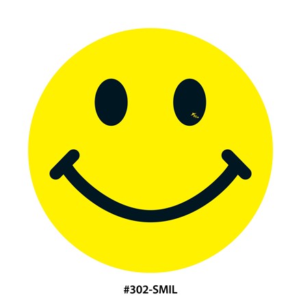 Yellow and Black Smiley Face DVT302-SMIL