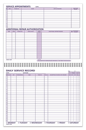 Service Daily Appointment Record DASP-169