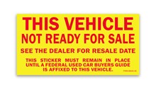 NOT FOR SALE STICKER DASP-8245-05